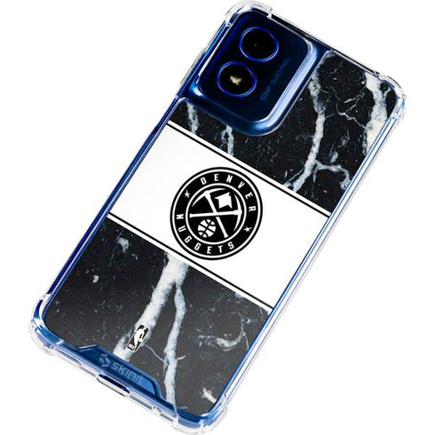 NBA Denver Nuggets Marble Moto G 5G (2024) Clear Case